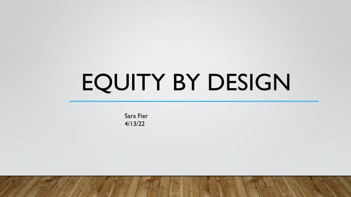 equity by design