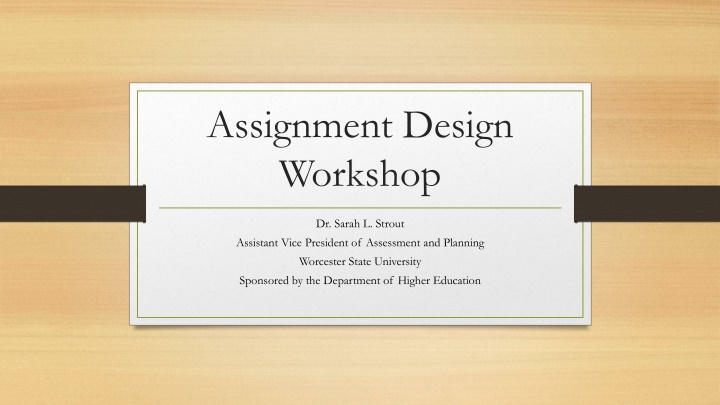 assignment design workshop