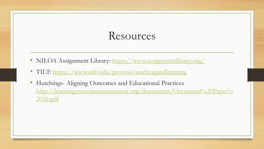 resources