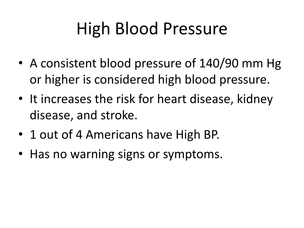 high blood pressure