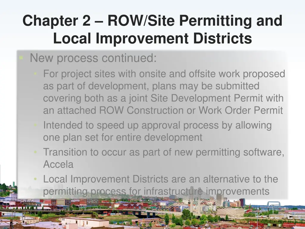 chapter 2 row site permitting and local 1