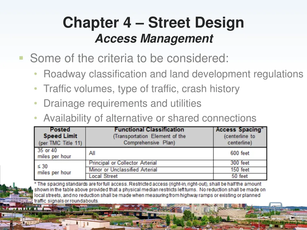 chapter 4 street design access management some