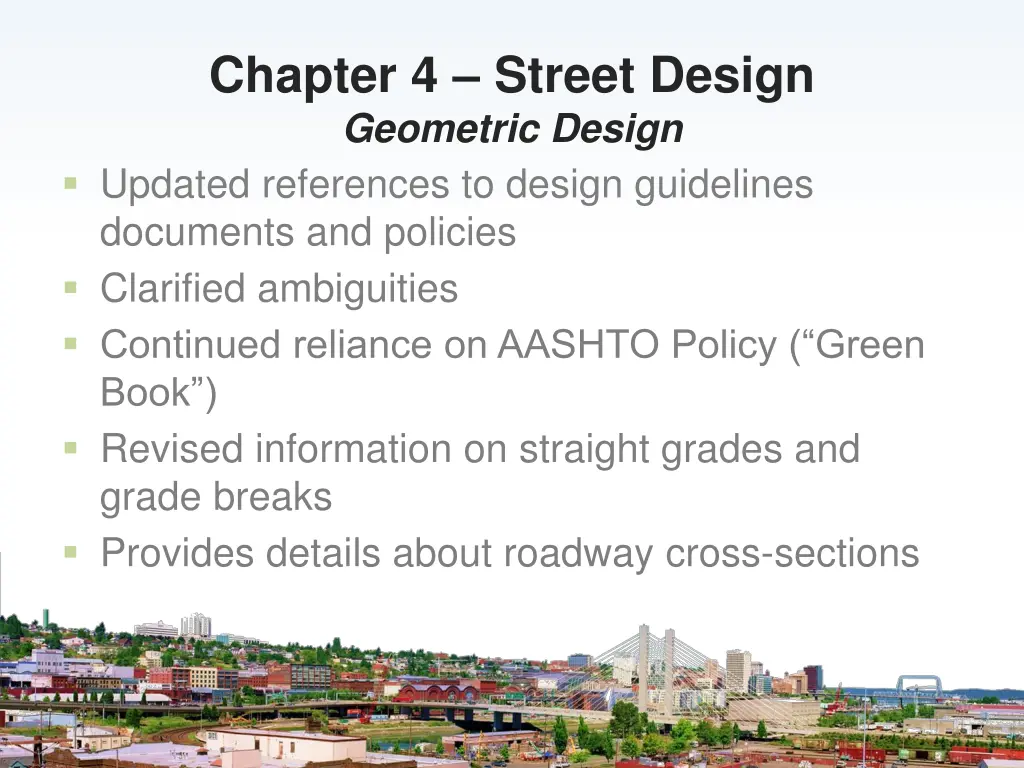 chapter 4 street design geometric design updated