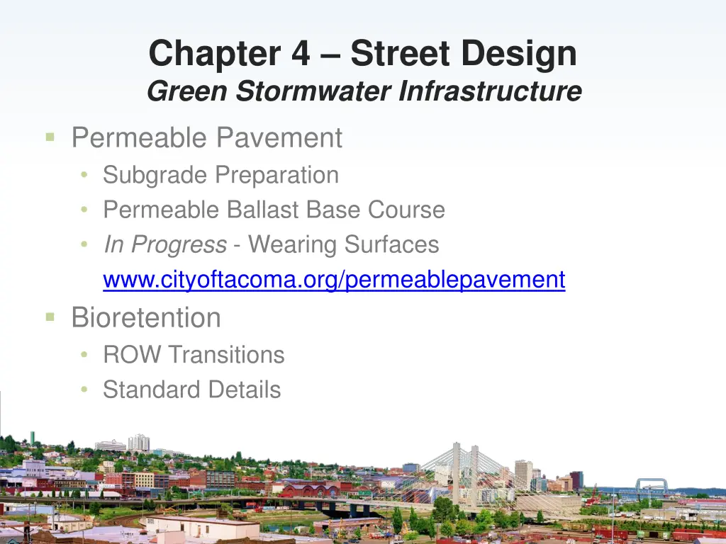 chapter 4 street design green stormwater