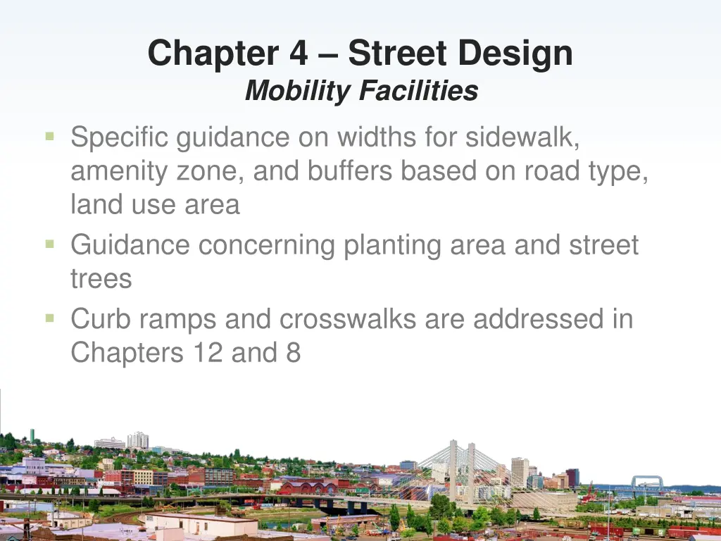 chapter 4 street design mobility facilities