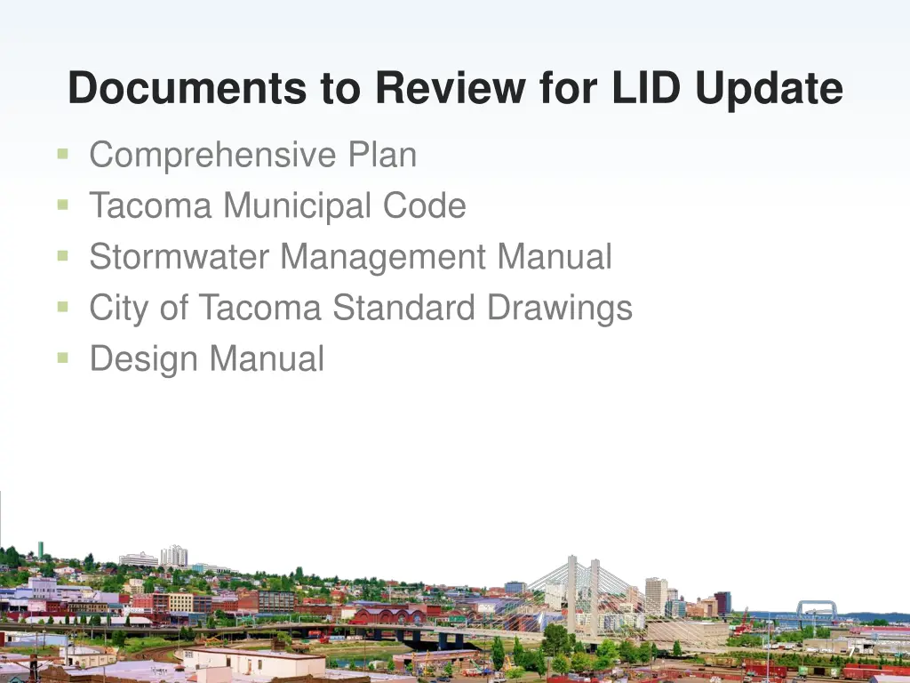 documents to review for lid update