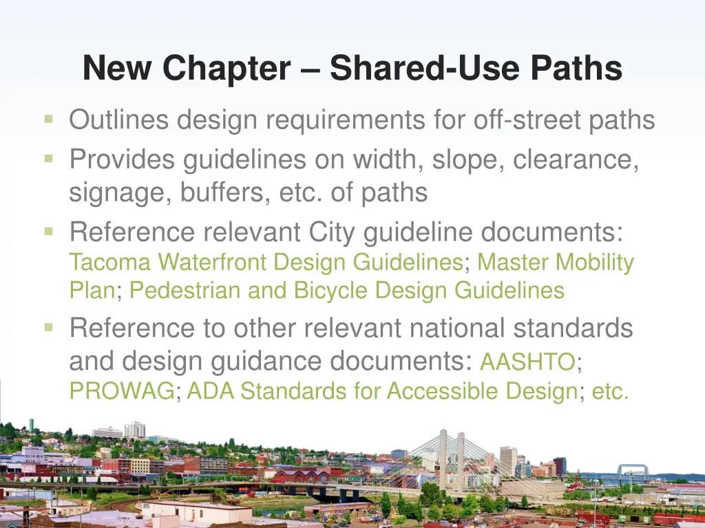 new chapter shared use paths