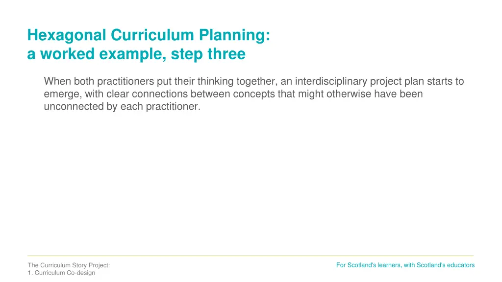 hexagonal curriculum planning a worked example 2