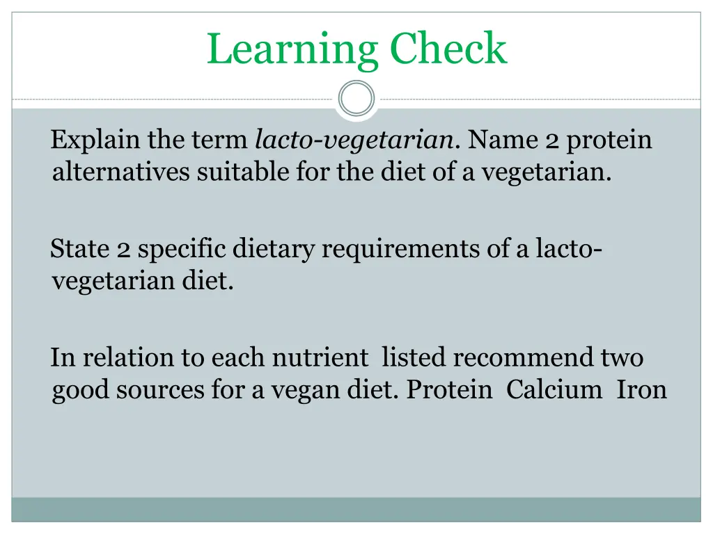 learning check 1