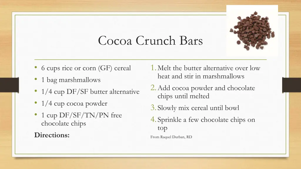 cocoa crunch bars