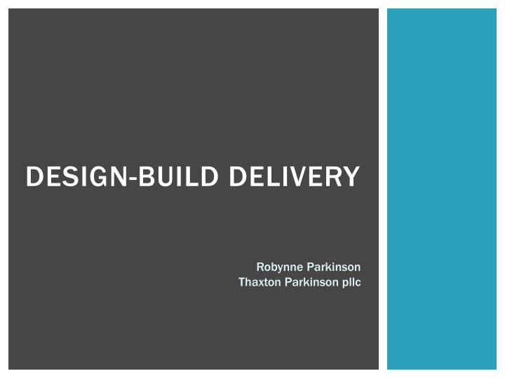 design build delivery