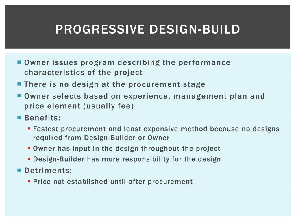 progressive design build