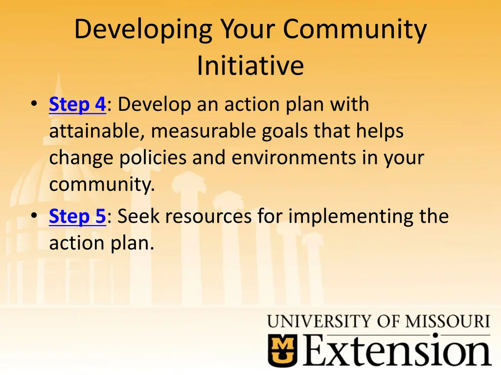 developing your community initiative step 1