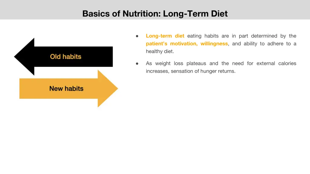 basics of nutrition long term diet 1