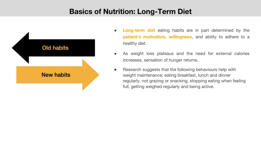 basics of nutrition long term diet 2