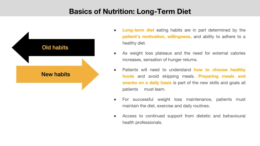 basics of nutrition long term diet 3