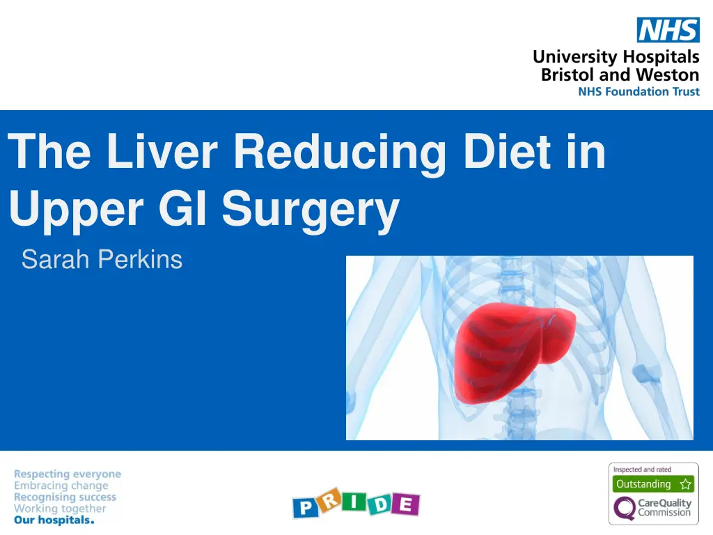 the liver reducing diet in upper gi surgery sarah