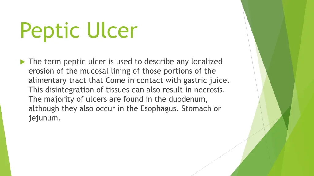 peptic ulcer