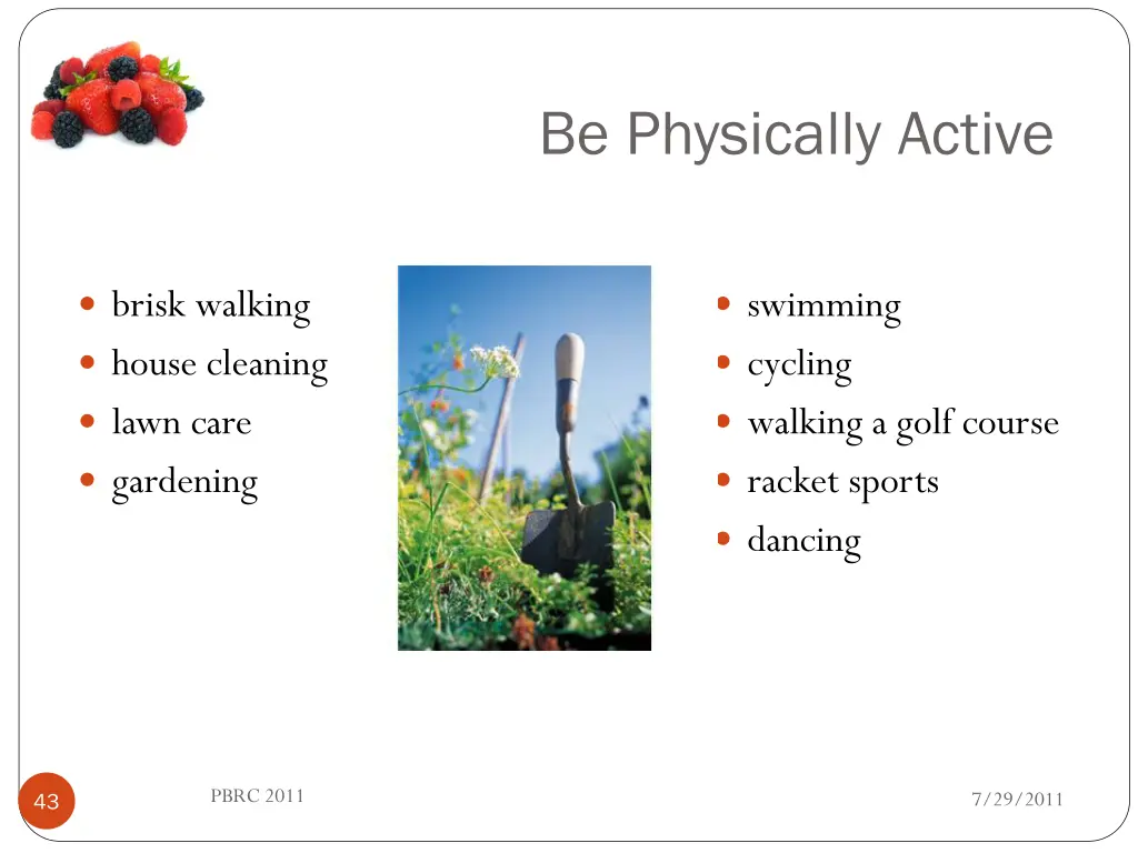 be physically active 2