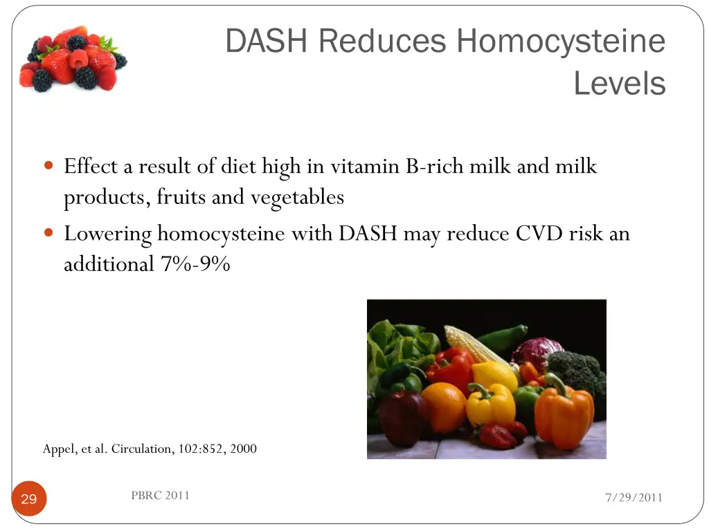 dash reduces homocysteine