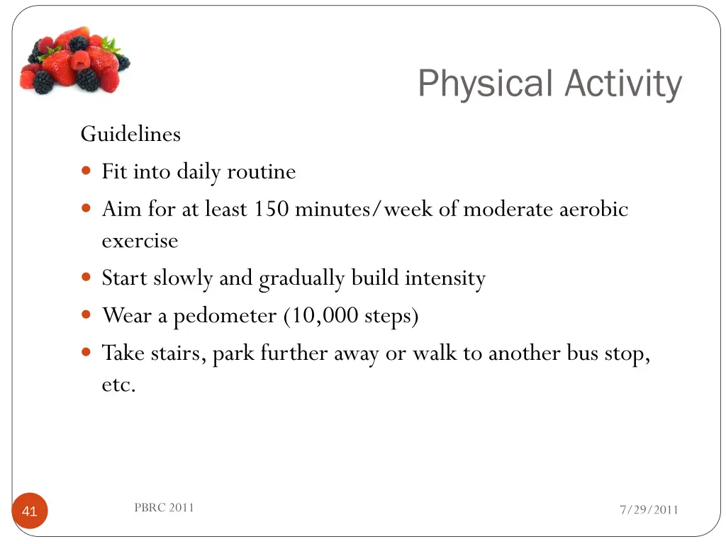 physical activity