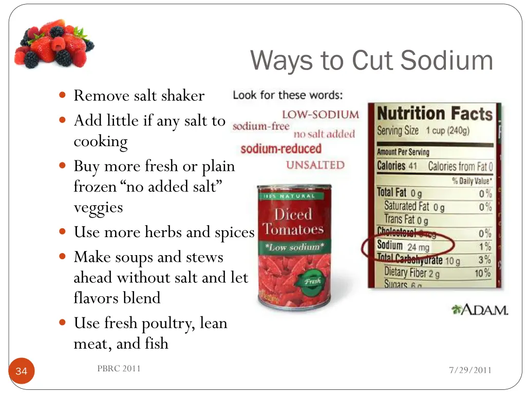 ways to cut sodium