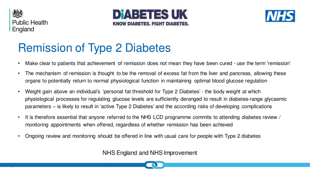 remission of type 2 diabetes