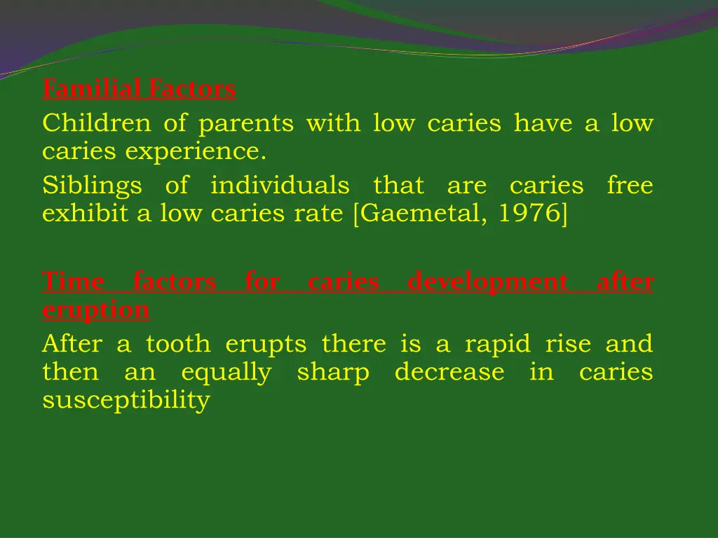 familial factors children of parents with