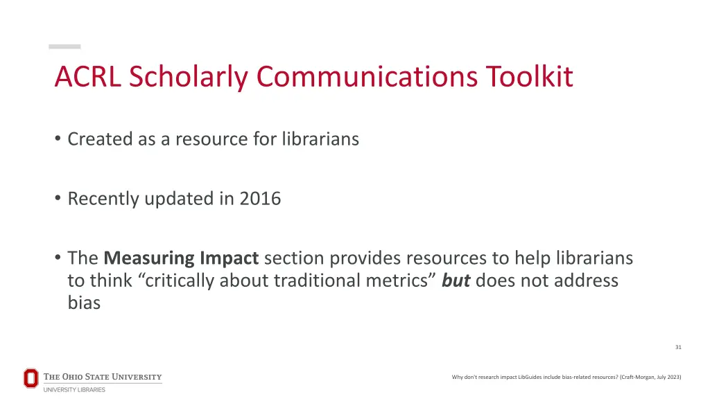 acrl scholarly communications toolkit