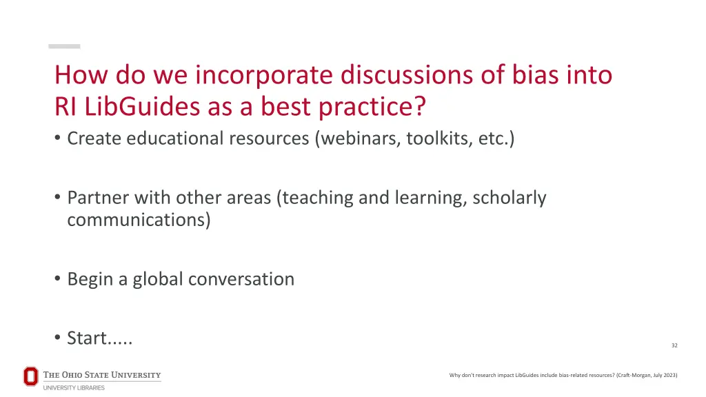 how do we incorporate discussions of bias into