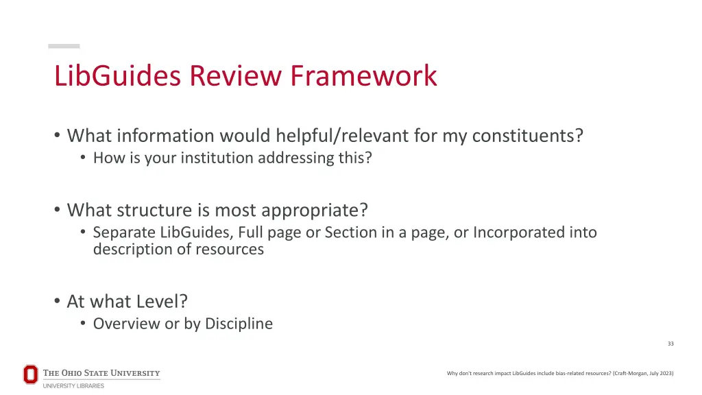 libguides review framework