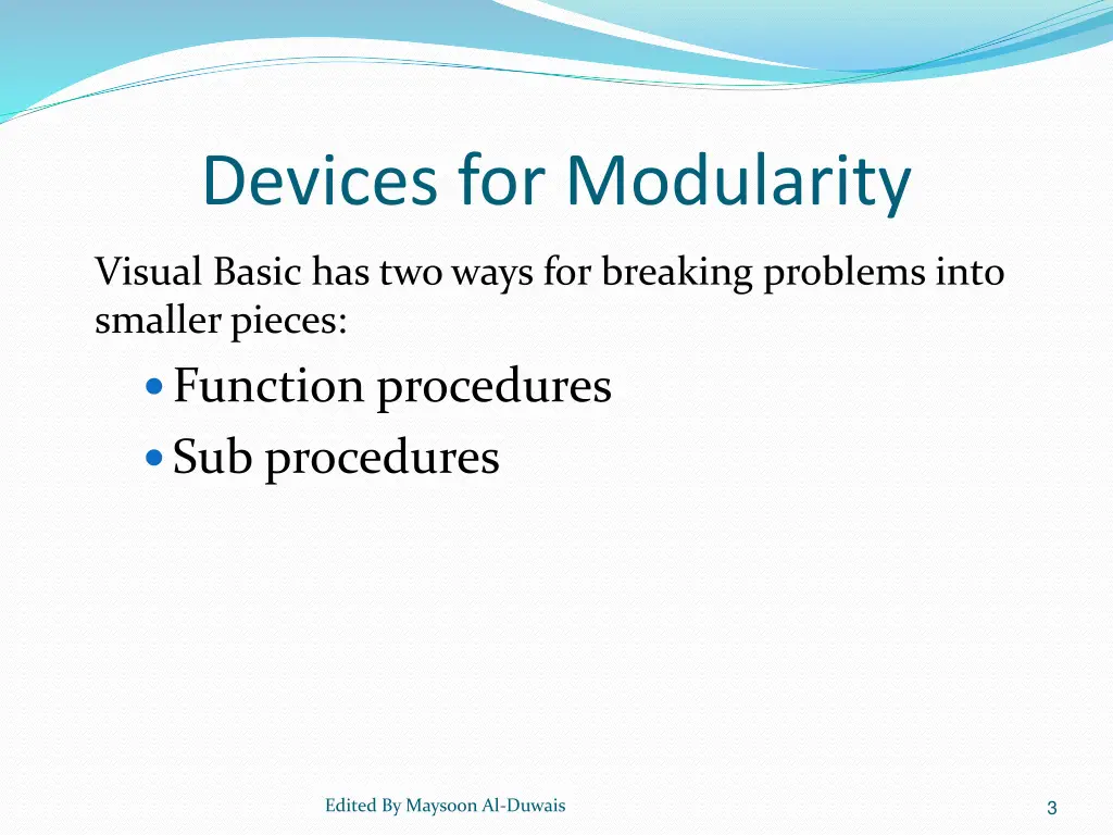 devices for modularity