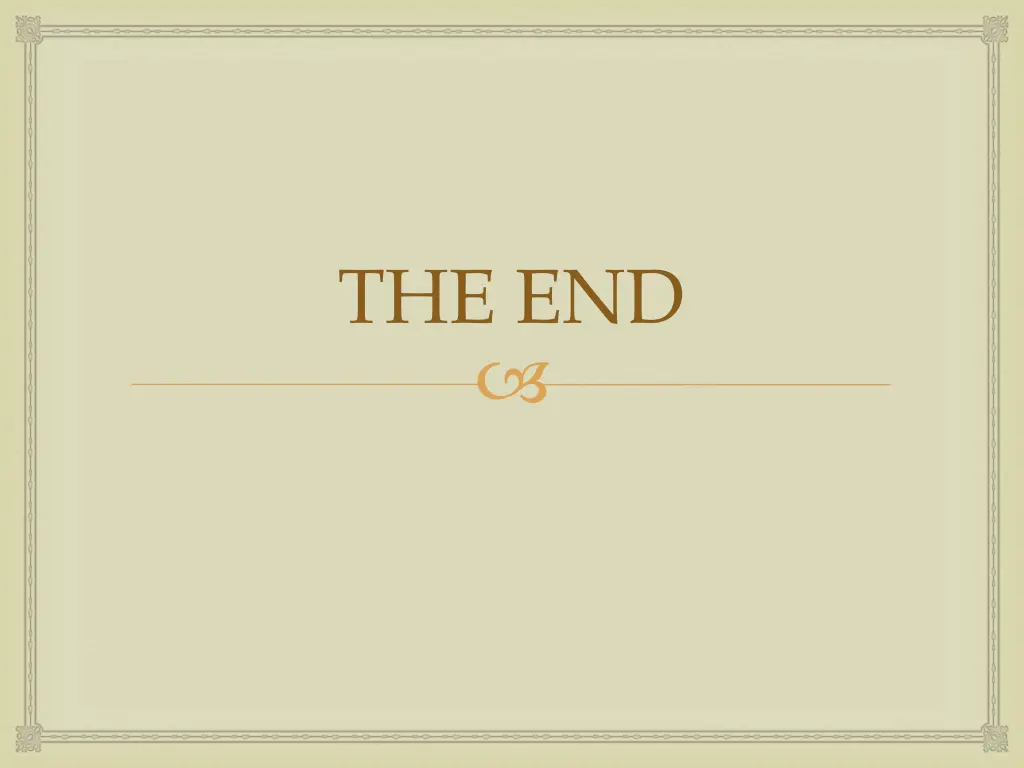 the end