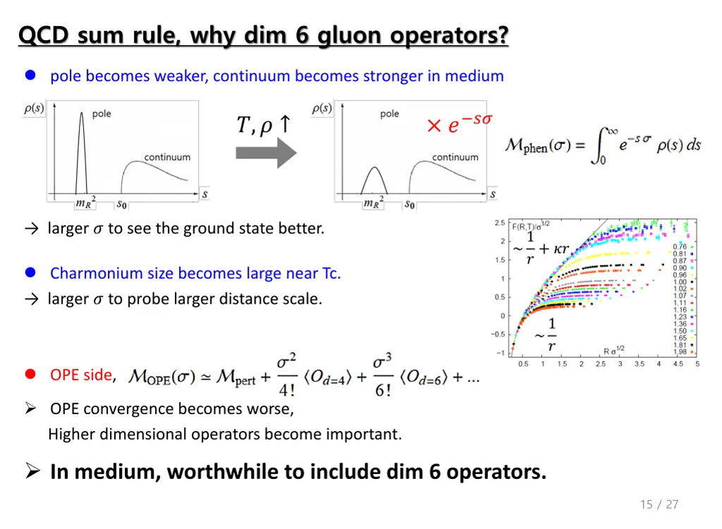 qcd sum rule why dim 6 gluon operators