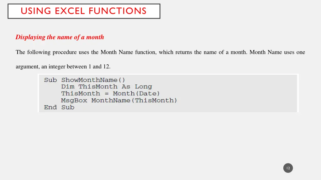 using excel functions 2