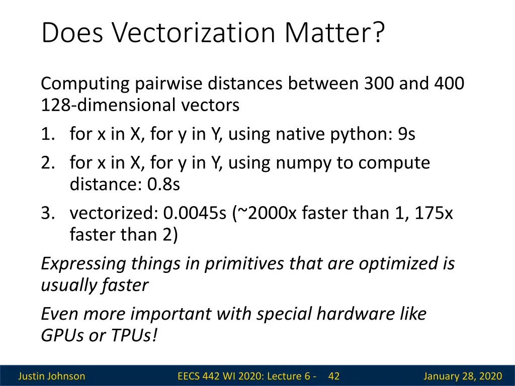 does vectorization matter