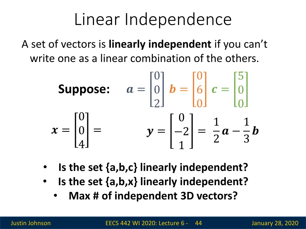 linear independence