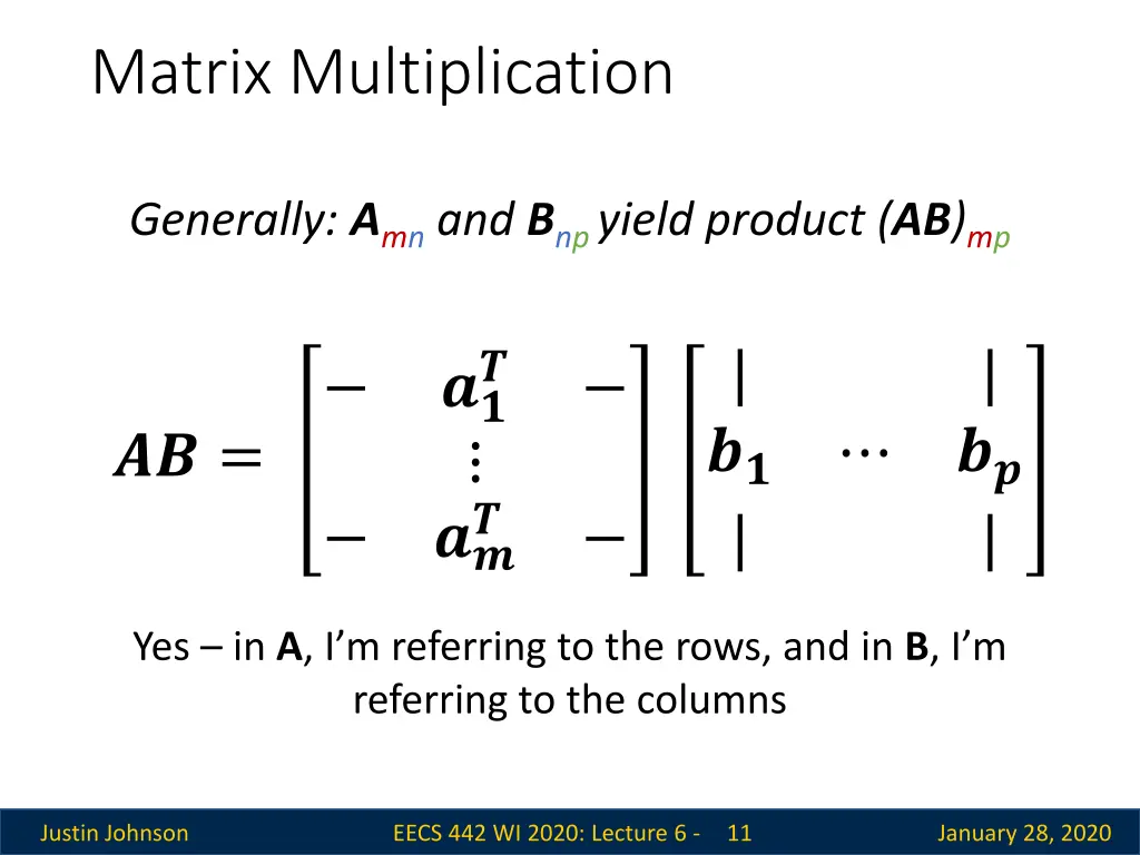 matrix multiplication