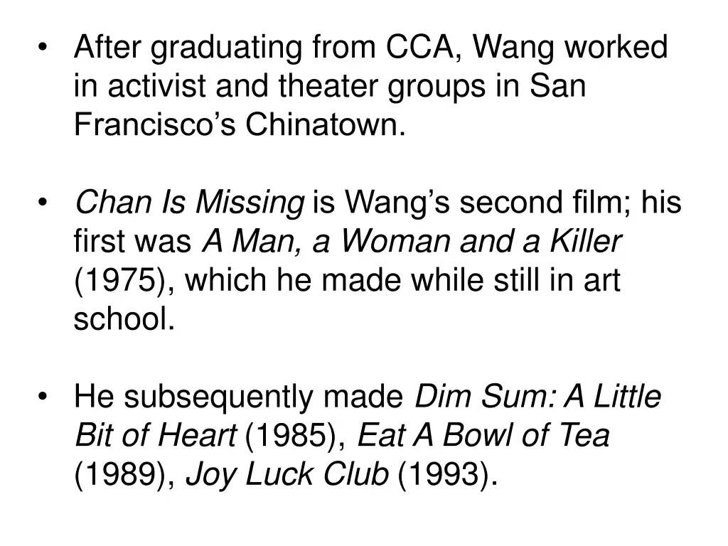 after graduating from cca wang worked in activist