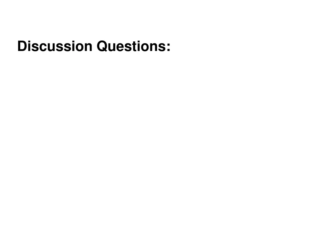 discussion questions