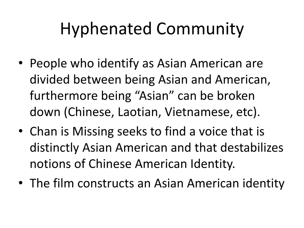 hyphenated community