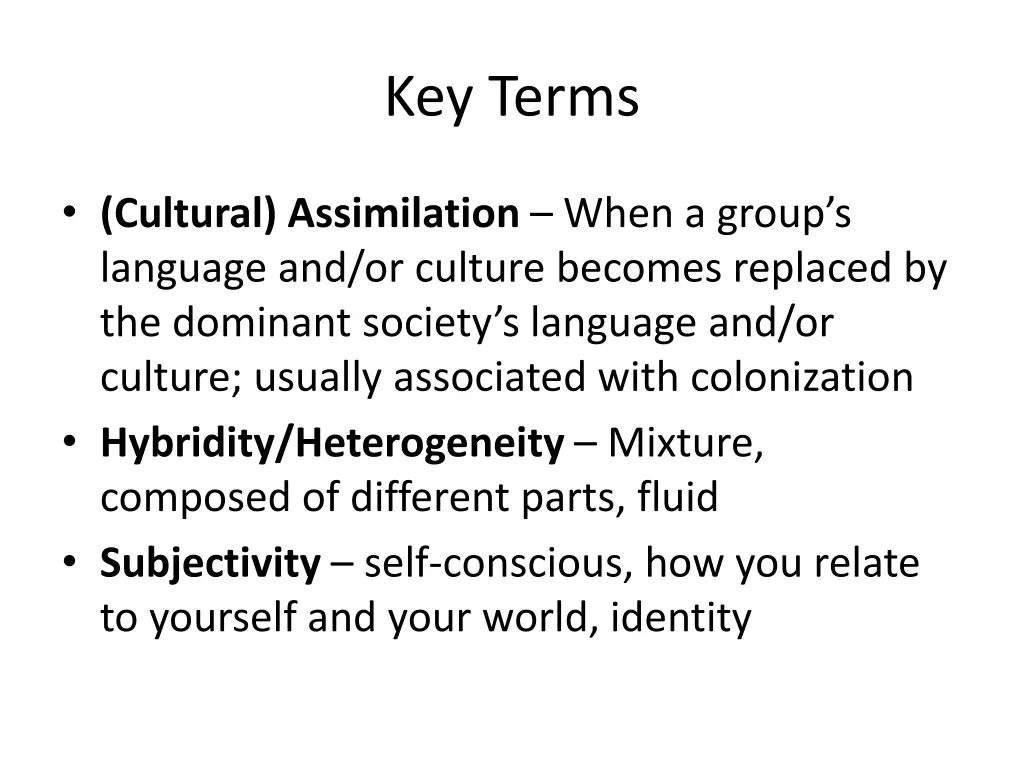 key terms 1