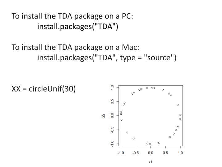 to install the tda package on a pc install