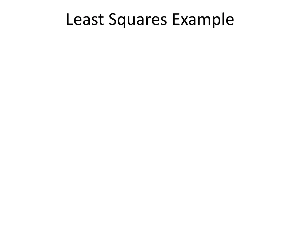 least squares example