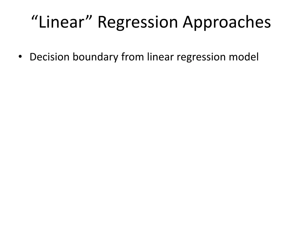 linear regression approaches 1