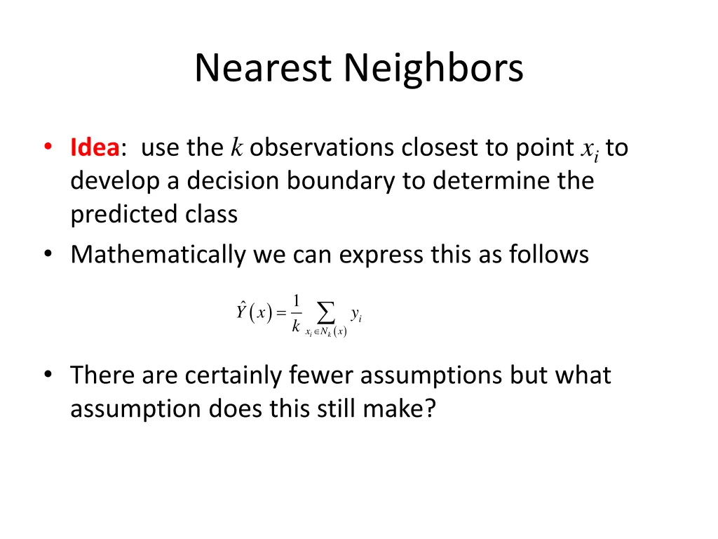 nearest neighbors