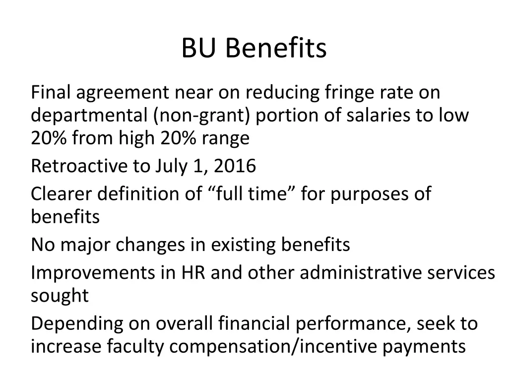 bu benefits