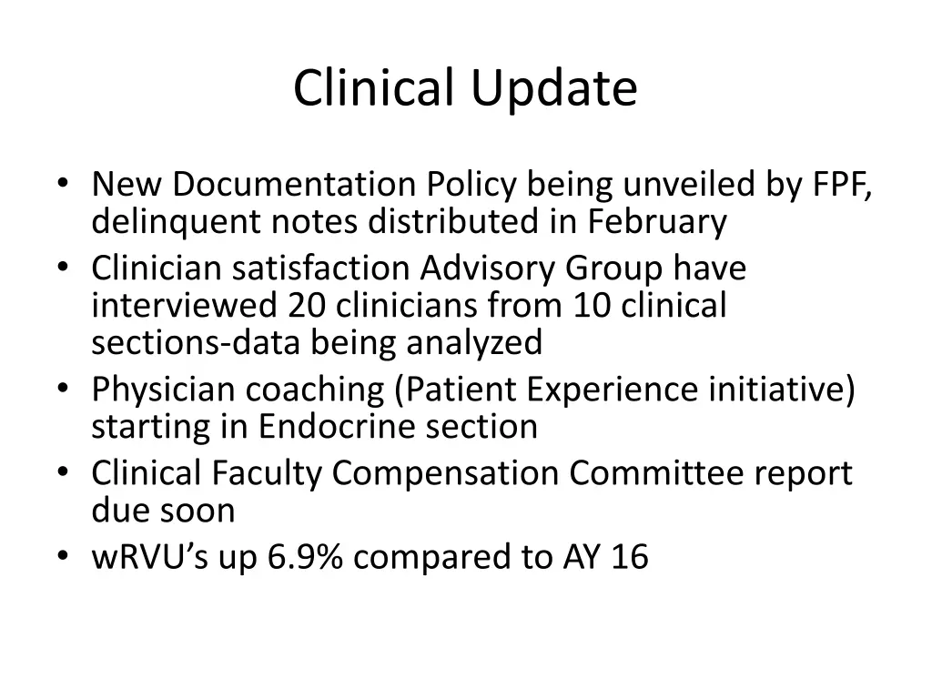 clinical update