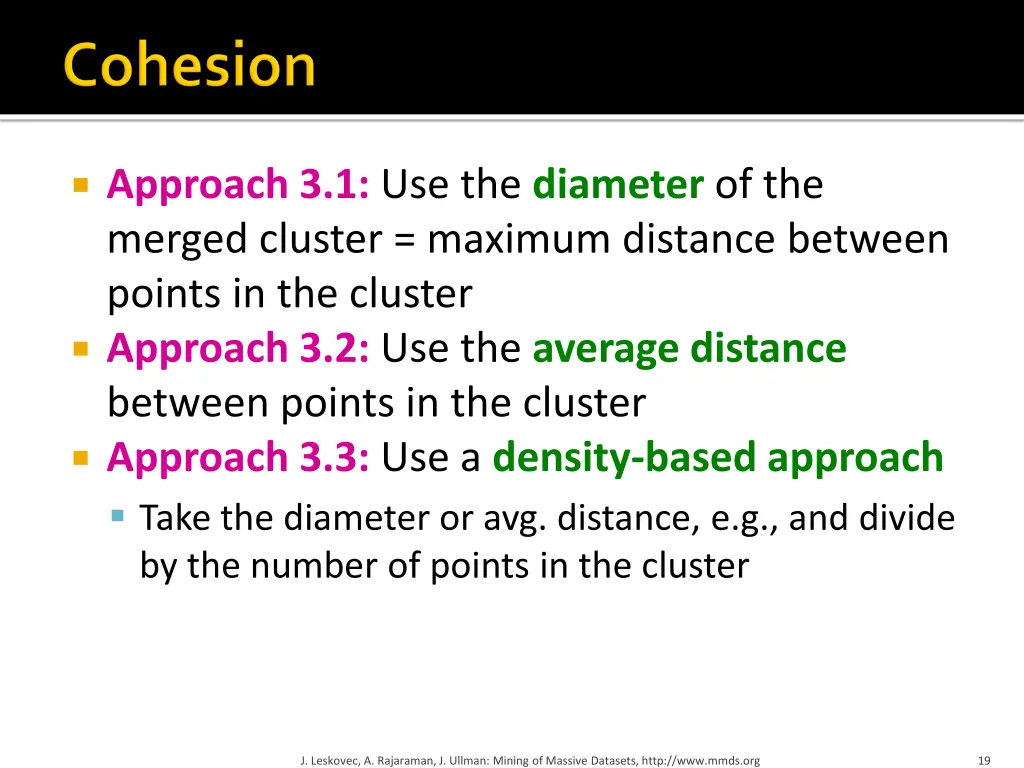 approach 3 1 use the diameter of the merged