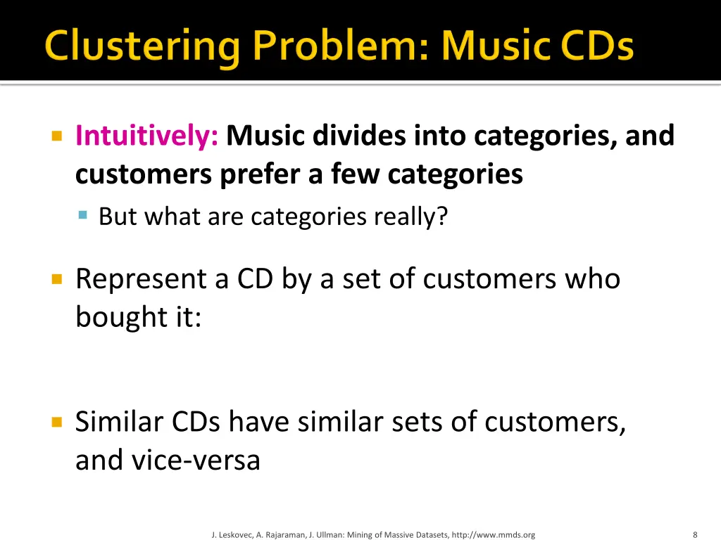 intuitively music divides into categories